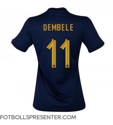 Frankrike Ousmane Dembele #11 Hemma Matchtröja Dam VM 2022 Kortärmad